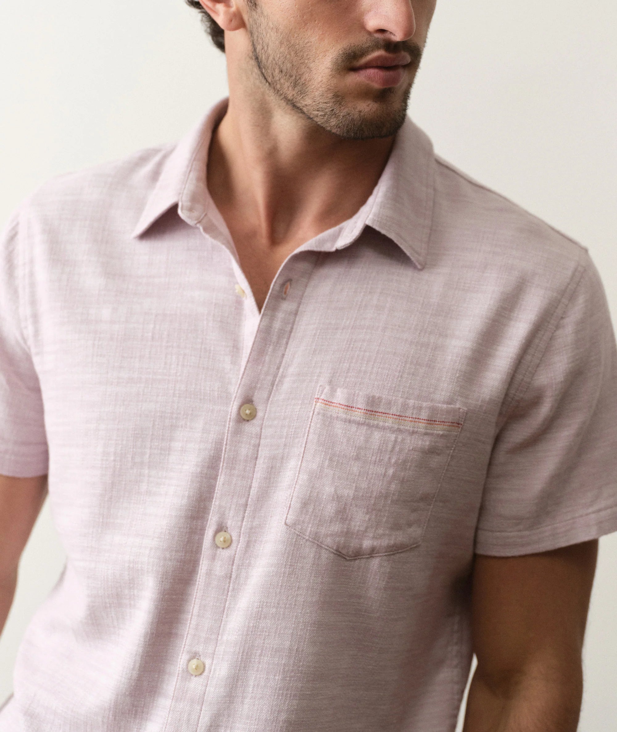 Stretch Selvage Short Sleeve Shirt