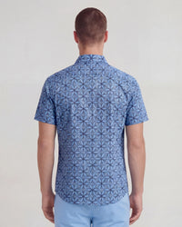 LORDS OF HARLECH
GEORGE TRIBAL BLUE MENS PRINTED BUTTON UP SHIRT