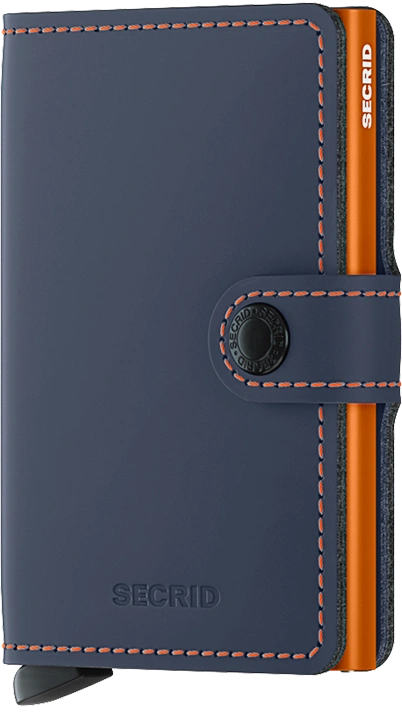 SECRID MINIWALLET MATTE Night blue & Orange