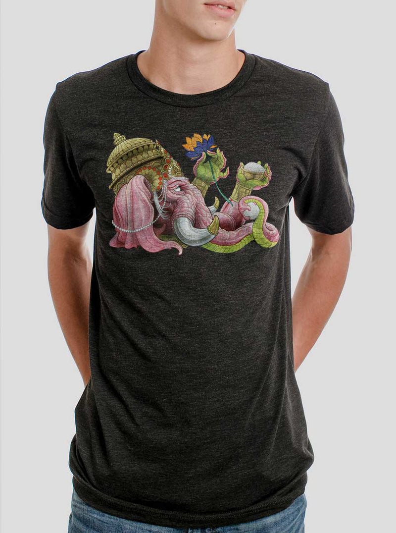 CURBSIDE Ganapati
Multicolor on Heather Black Triblend Mens T Shirt