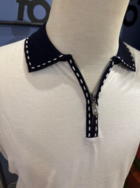 Rafanelli Stitch Collar Polo 966