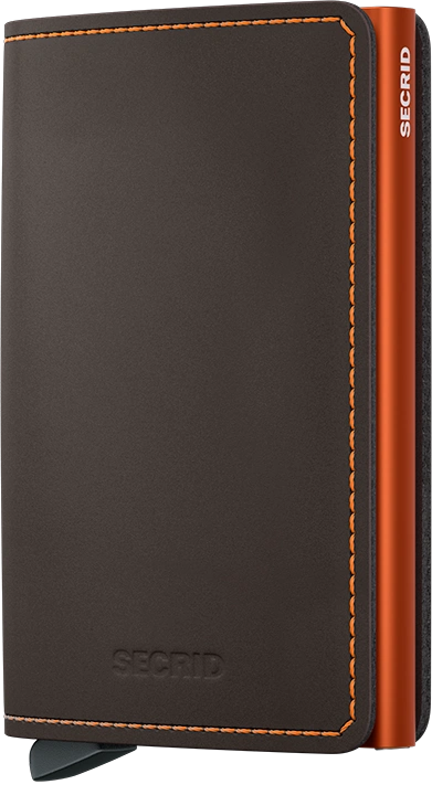 SECRID SLIMWALLET MATTE TRUFFLE & orange