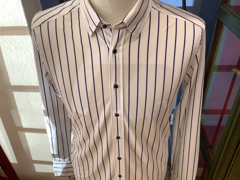Perfetto Wht/Blue Stripes 5593