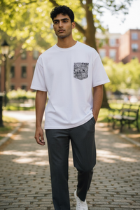 Parra Grey Pocket Paisley Tee