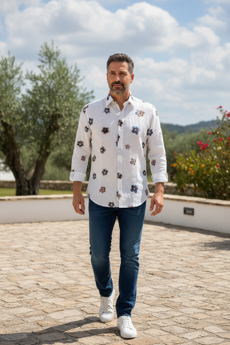 PAUL MARTIN 3678 Linen & Flowers.